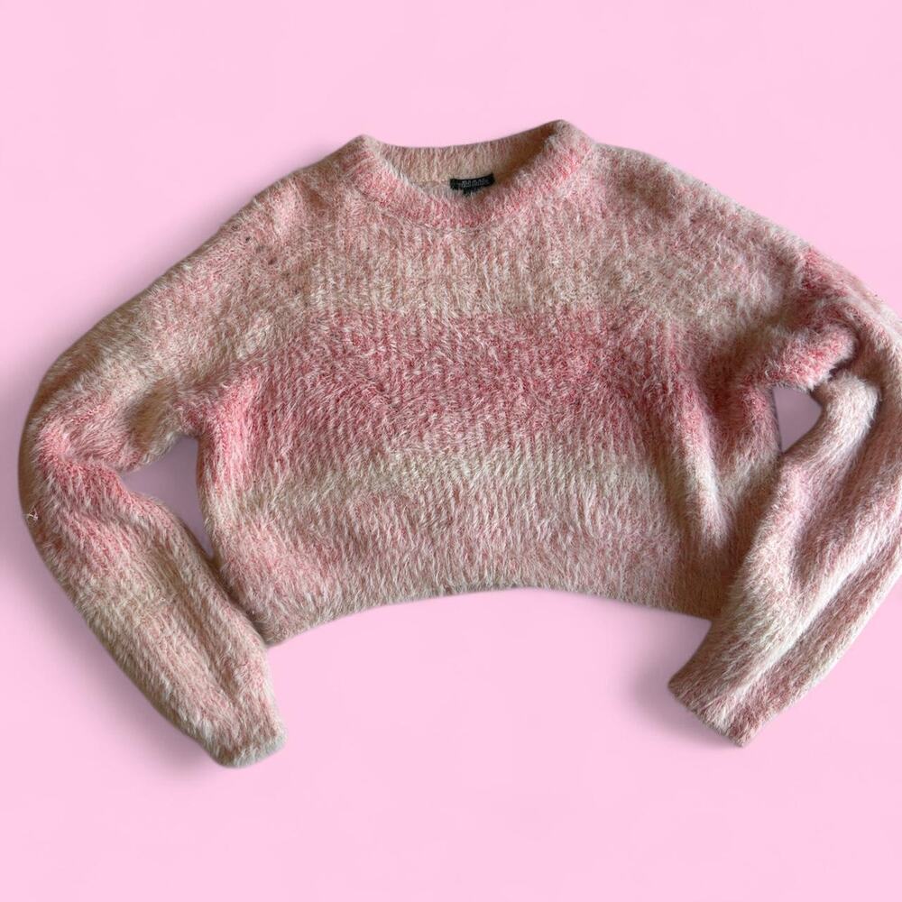 Wild fable pink fuzzy cropped